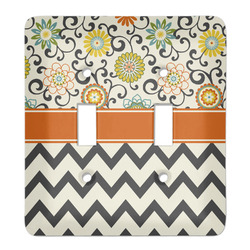 Swirls, Floral & Chevron Light Switch Cover (2 Toggle Plate)