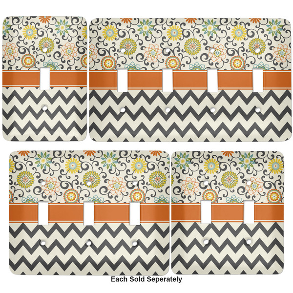 Swirls, Floral & Chevron Light Switch Covers all sizes