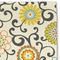 Swirls, Floral & Chevron Linen Placemat - DETAIL