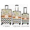 Swirls, Floral & Chevron Luggage Bags all sizes - With Handle