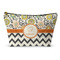 Swirls, Floral & Chevron Structured Accessory Purse (Front)