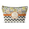 Swirls, Floral & Chevron Makeup Bag - Small - 8.5"x4.5" (Personalized)