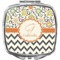 Swirls, Floral & Chevron Compact Makeup Mirror (Personalized)