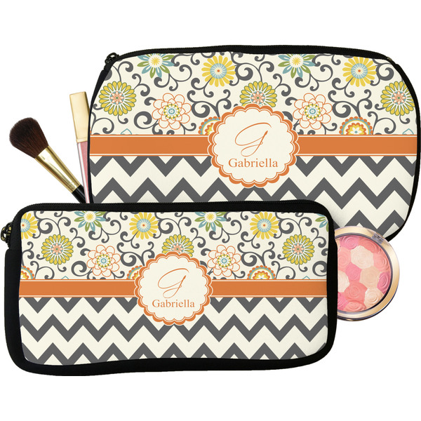 Swirls, Floral & Chevron Makeup / Cosmetic Bags (Select Size)