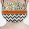 Swirls, Floral & Chevron Mask - Pleated (new) Front View on Girl