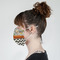 Swirls, Floral & Chevron Mask - Side View on Girl