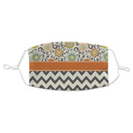 Swirls, Floral & Chevron Adult Cloth Face Mask