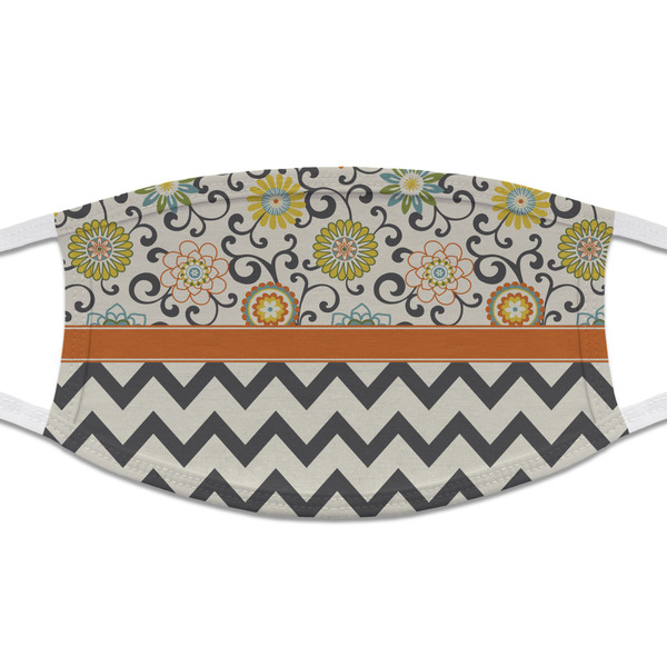Custom Swirls, Floral & Chevron Cloth Face Mask (T-Shirt Fabric)