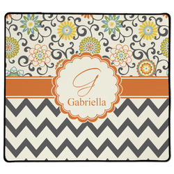 Swirls, Floral & Chevron XL Gaming Mouse Pad - 18" x 16" (Personalized)