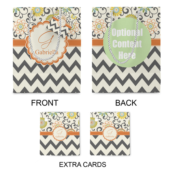 Swirls, Floral & Chevron Medium Gift Bag - Approval