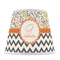 Swirls, Floral & Chevron Poly Film Empire Lampshade - Front View