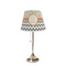 Swirls, Floral & Chevron Poly Film Empire Lampshade - On Stand