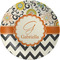 Swirls, Floral & Chevron Melamine Plate (Personalized)