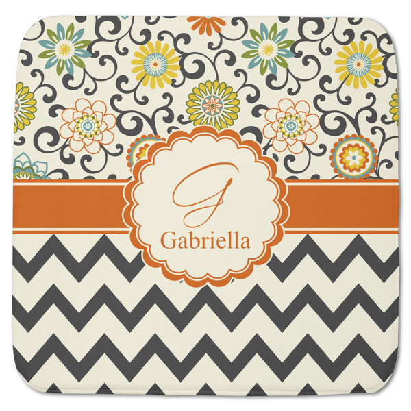 Custom Swirls, Floral & Chevron Memory Foam Bath Mat - 48"x48" (Personalized)