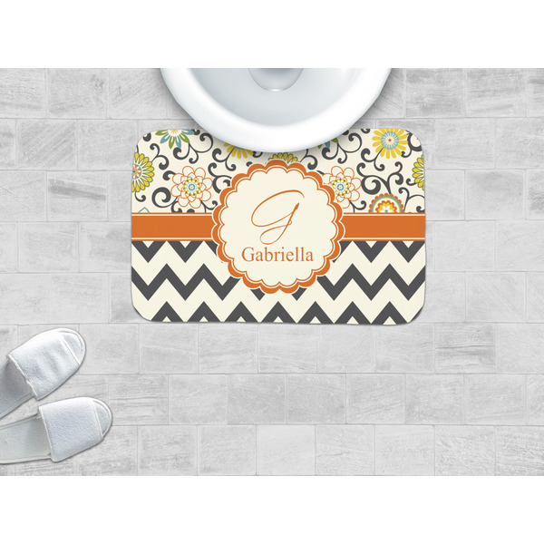 Swirls, Floral & Chevron Memory Foam Bath Mat - LIFESTYLE