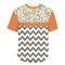 Swirls, Floral & Chevron Men's Crew T-Shirt - Large