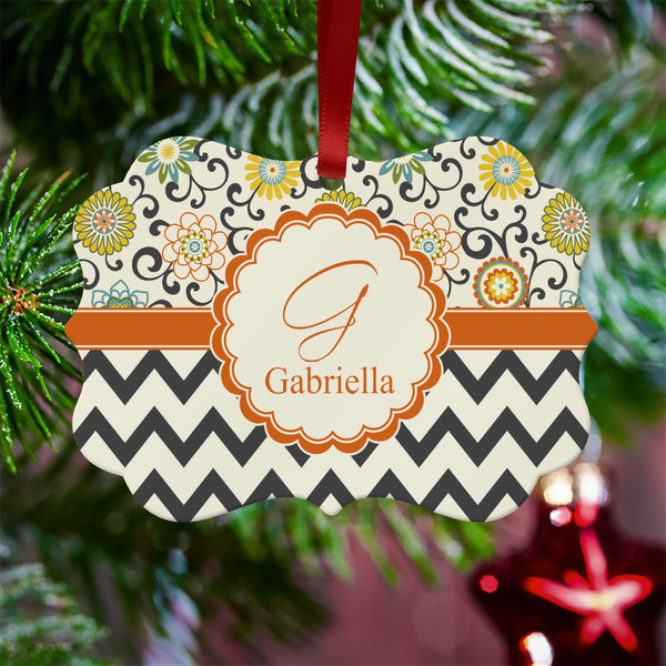 Swirls, Floral & Chevron Metal Benilux Ornament - Lifestyle