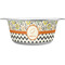 Swirls, Floral & Chevron Stainless Steel Dog Bowl - Medium (Personalized)