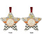 Swirls, Floral & Chevron Metal Star Ornament - Front and Back