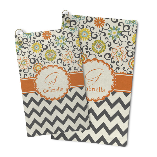 Swirls, Floral & Chevron Microfiber Golf Towel - PARENT/MAIN