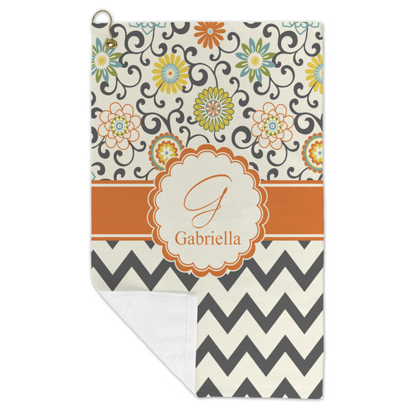 Swirls, Floral & Chevron Microfiber Golf Towels - FOLD