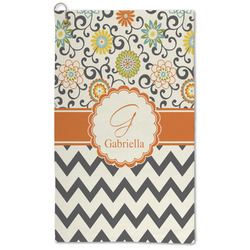 Swirls, Floral & Chevron Microfiber Golf Towel (Personalized)