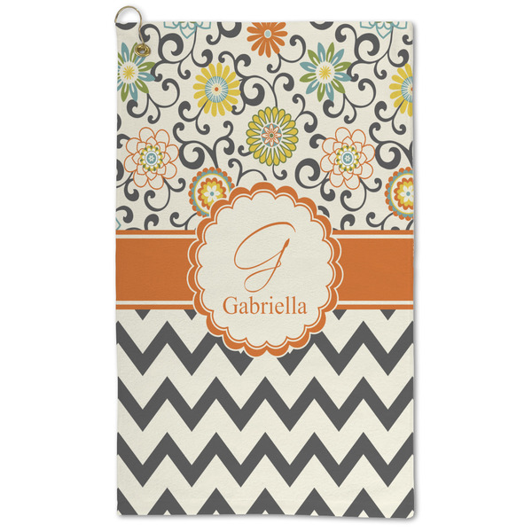 Custom Swirls, Floral & Chevron Microfiber Golf Towel (Personalized)