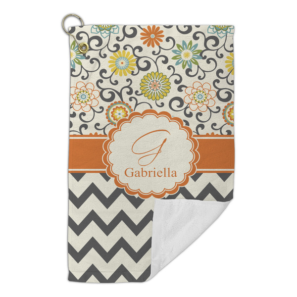 Swirls, Floral & Chevron Microfiber Golf Towels Small - FRONT FOLDED