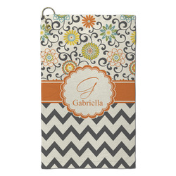 Swirls, Floral & Chevron Microfiber Golf Towel - Small (Personalized)