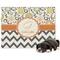 Swirls, Floral & Chevron Dog Blanket - Large (Personalized)