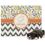 Swirls, Floral & Chevron Dog Blanket - Regular (Personalized)