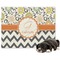 Swirls, Floral & Chevron Dog Blanket - Regular (Personalized)
