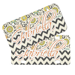 Swirls, Floral & Chevron Mini/Bicycle License Plate (Personalized)