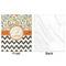Swirls, Floral & Chevron Minky Blanket - 50"x60" - Single Sided - Front & Back