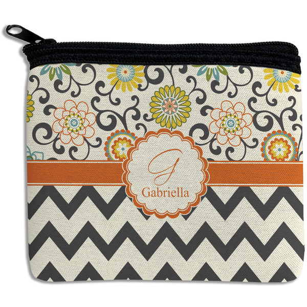 Custom Swirls, Floral & Chevron Rectangular Coin Purse (Personalized)