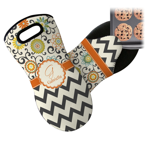 Swirls, Floral & Chevron Neoprene Oven Mitt