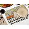 Swirls, Floral & Chevron Octagon Placemat - Single front (LIFESTYLE) Flatlay