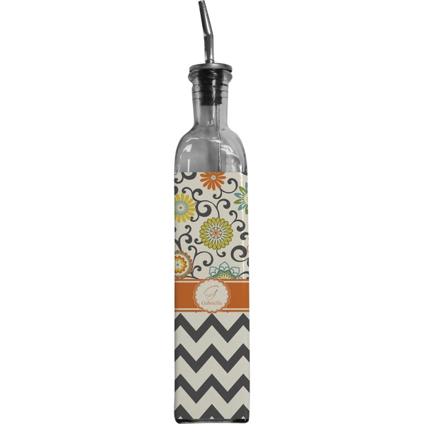Custom Swirls, Floral & Chevron Oil Dispenser Bottle (Personalized)