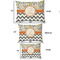 Swirls, Floral & Chevron Outdoor Dog Beds - SIZE CHART