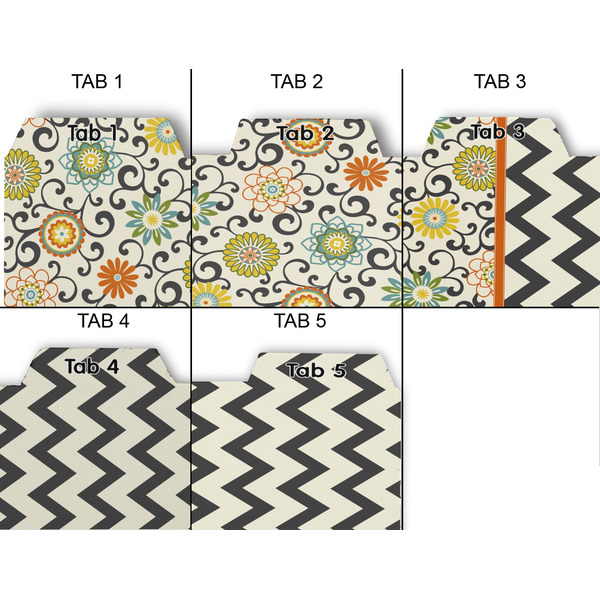 Swirls, Floral & Chevron Page Dividers - Set of 5 - Approval