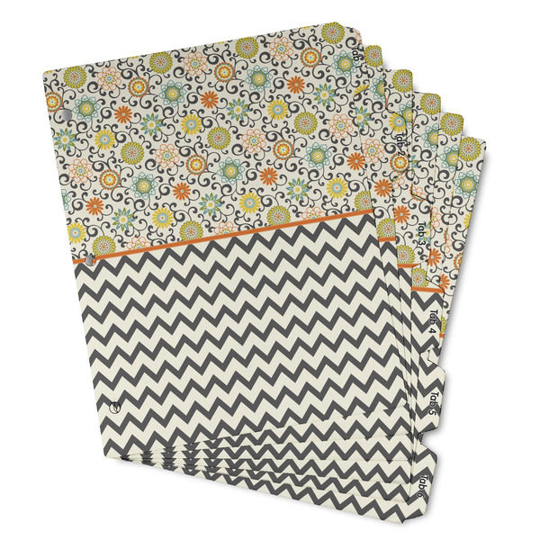 Swirls, Floral & Chevron Page Dividers - Set of 6 - Main/Front