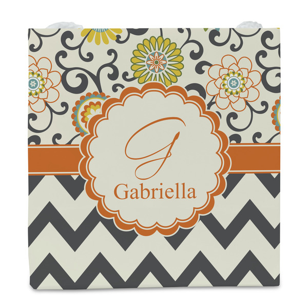 Swirls, Floral & Chevron Party Favor Gift Bag - Matte - Front