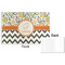 Swirls, Floral & Chevron Disposable Paper Placemat - Front & Back