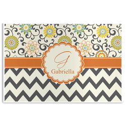 Swirls, Floral & Chevron Disposable Paper Placemats (Personalized)