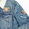 Swirls, Floral & Chevron Patches Lifestyle Jean Jacket Detail