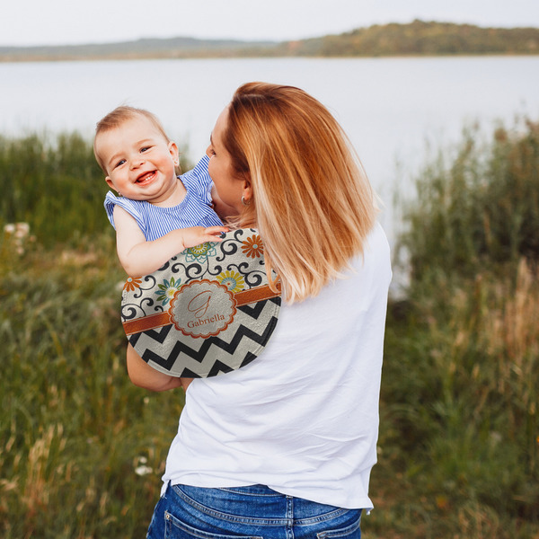 Swirls, Floral & Chevron Peanut Shaped Burp - Lifestyle