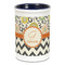 Swirls, Floral & Chevron Ceramic Pencil Holders - Blue