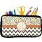 Swirls, Floral & Chevron Neoprene Pencil Case - Small w/ Name and Initial