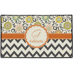 Swirls, Floral & Chevron Door Mat - 60"x36" (Personalized)