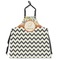 Swirls, Floral & Chevron Apron Without Pockets w/ Name and Initial